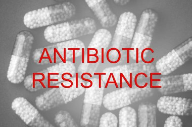 Antibiyotik direnci krizi konsepti. Tıbbi kapsüller