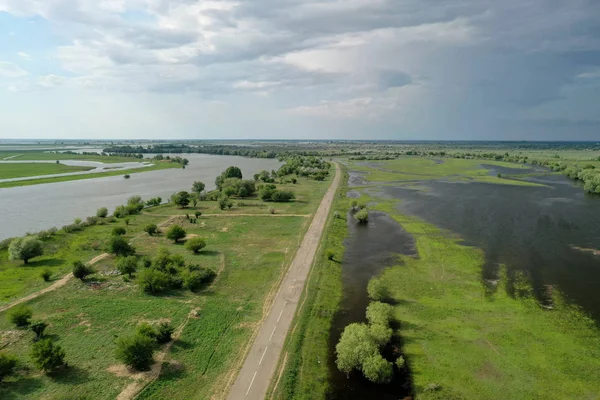 Inundaciones en el delta del Volga, Rusia — Foto de Stock