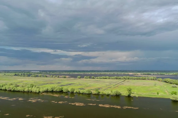 Inundaciones en el delta del Volga, Rusia — Foto de Stock