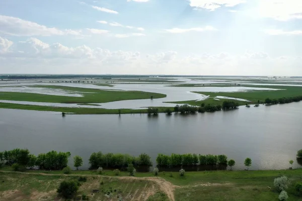 Überschwemmungen im Wolgadelta, Russland — Stockfoto