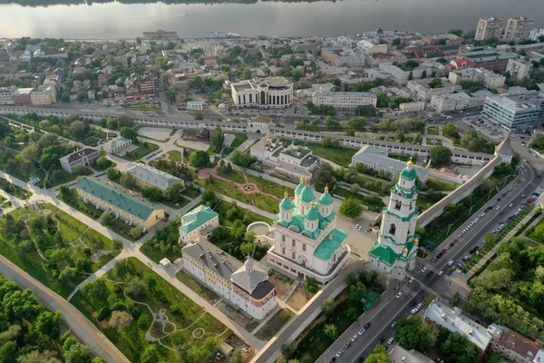 Veduta aerea del Cremlino Astrakhan, complesso storico e architettonico. Russia, Astrakhan — Foto Stock