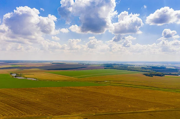 Flygfoto över jordbruksmark — Stockfoto