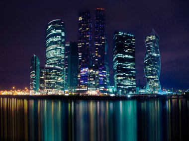 MOSCOW, RUSSIA - 21 Nisan 2018: Moskova Uluslararası İş Merkezi, Moskova, Rusya.