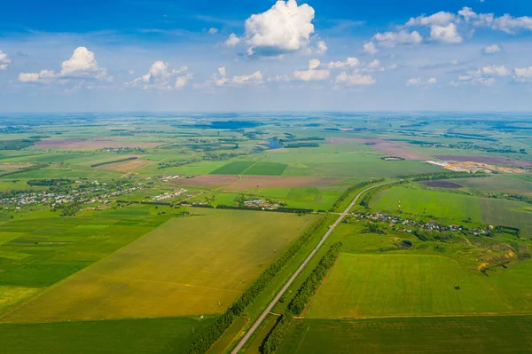 Paesaggio di campagna aerea. Paesaggio naturale . — Foto Stock