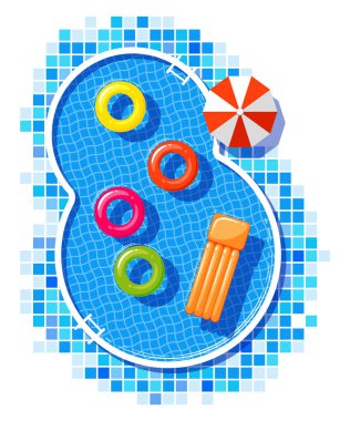 Vektör çizim bir havuz. EPS 10