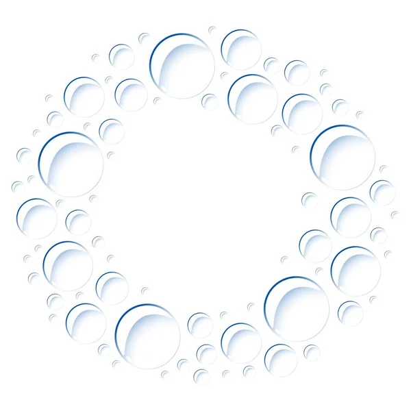 Soap Bubbles Located Circle Vector Image Eps — Stock Vector