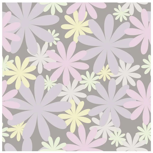 Floral Seamless Vector Pattern Pastel Colors — Stock Vector