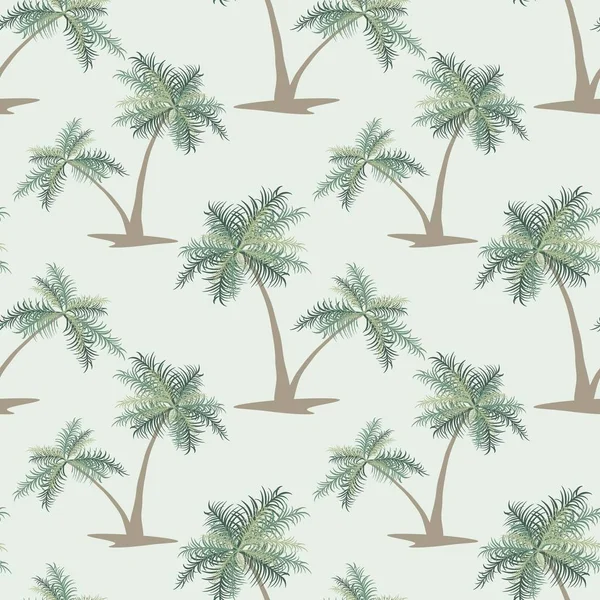 Nahtloser Grüner Tropischer Hintergrund Mit Palmen — Stockfoto