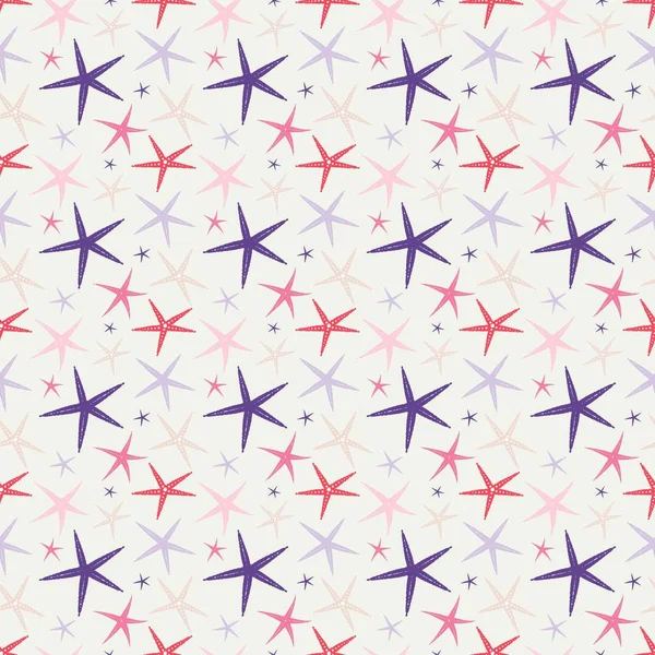 Seamless Pattern Starfish Light Background — Stock Photo, Image