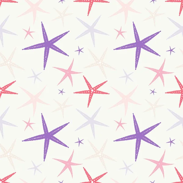 Seamless Pattern Starfish Light Background — Stock Photo, Image