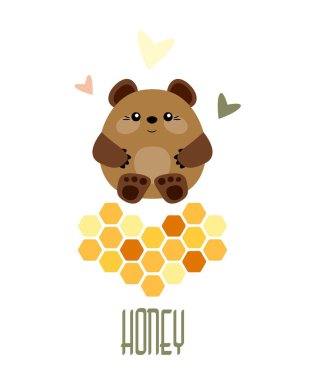 Sevimli ayı, bal tarak ve yazıt 