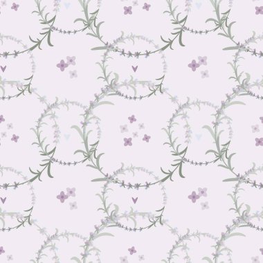 Lavanta çiçekleri bir süs ile lavanta Dikişsiz desen.