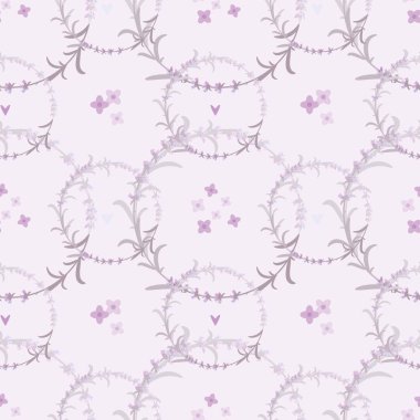 Lavanta çiçekleri bir süs ile lavanta Dikişsiz desen.