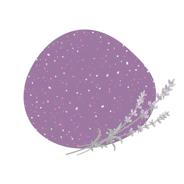 Vektor lila Hintergrund mit Lavendelzweigen. — Stockvektor