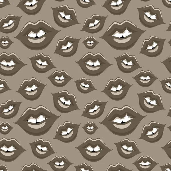 Glamorous seamless pattern with red female mouths. — Stock Photo, Image