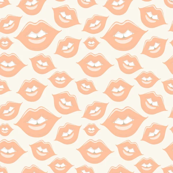 Glamorous seamless pattern with red female mouths. — Stock Photo, Image