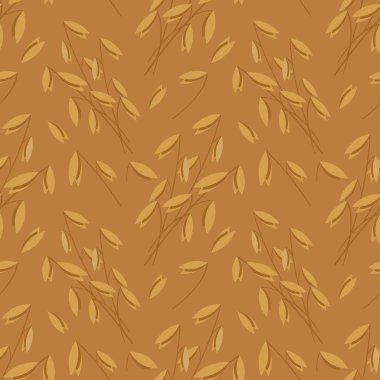 Yulaf ile dikişsiz desen elemanı.