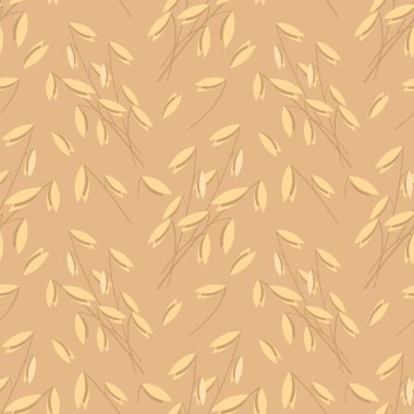 Yulaf ile dikişsiz desen elemanı.