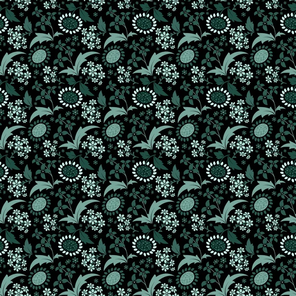 Seamless pattern with a set of stylized floral elements. — Stock Photo, Image