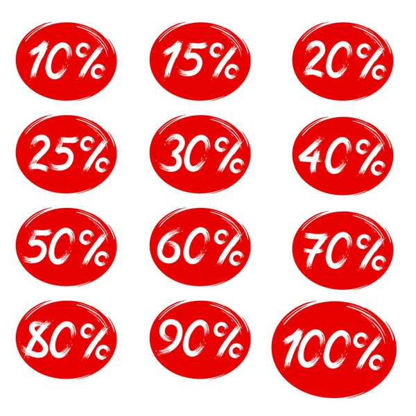 Discount stickers. Vector images isolated from background. — Stock Vector