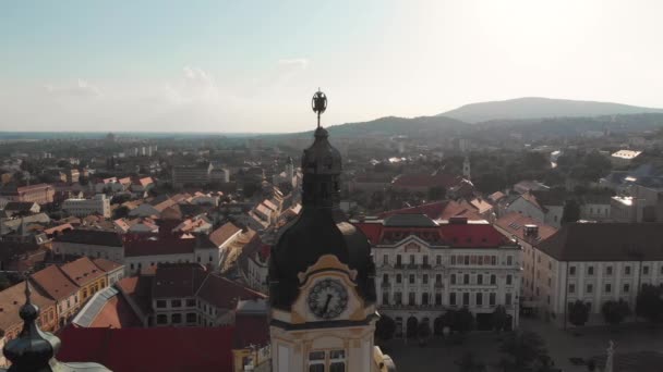 Luchtfoto Video Van Pecs Hongarije — Stockvideo