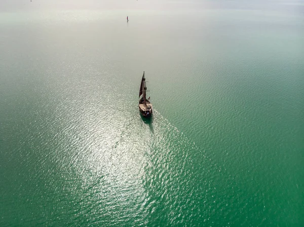 Beautifu Piratel Schip Balaton Meer — Stockfoto