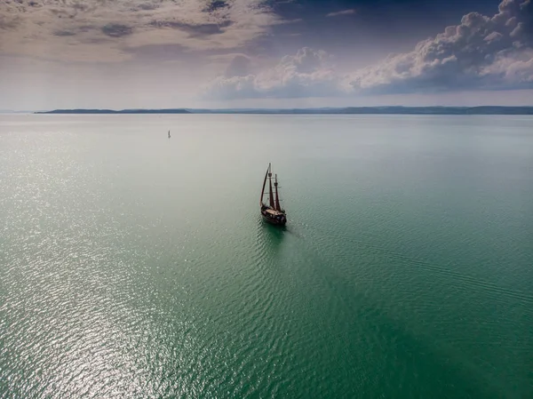 Una Grande Bella Nave Nel Mare Cipro — Foto Stock