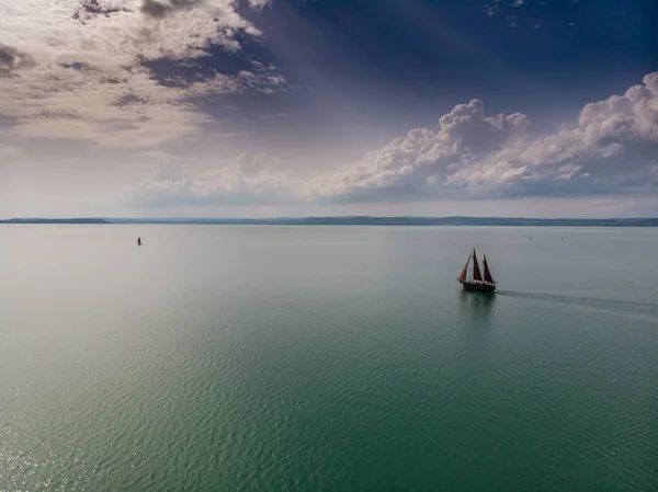 Foto Aérea Hermoso Barco Pirata — Foto de Stock