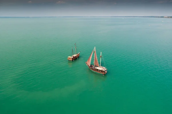 Luftbild Des Schönen Piratenschiffs — Stockfoto