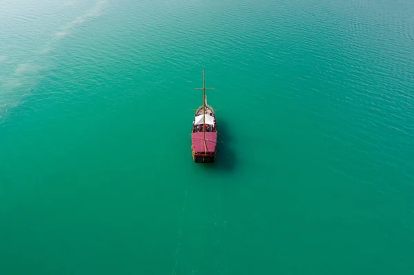 Foto Aérea Belo Navio Pirata — Fotografia de Stock