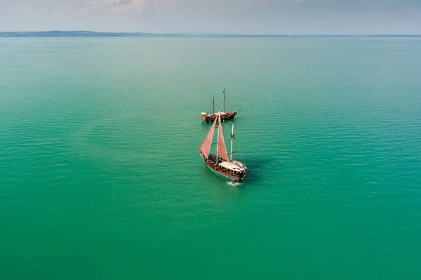 Аэрофотосъемка Красивого Пиратского Корабля — стоковое фото