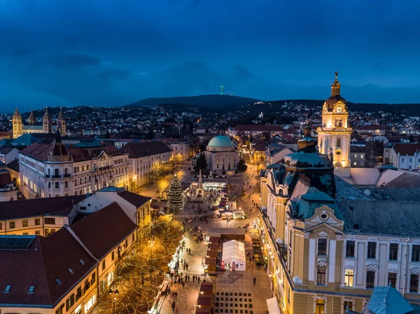 Luftbild Vom Advent Pecs Ungarn — Stockfoto