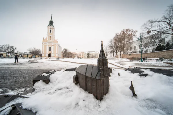 View Szekszard Bela Ter Winter — Stock Photo, Image