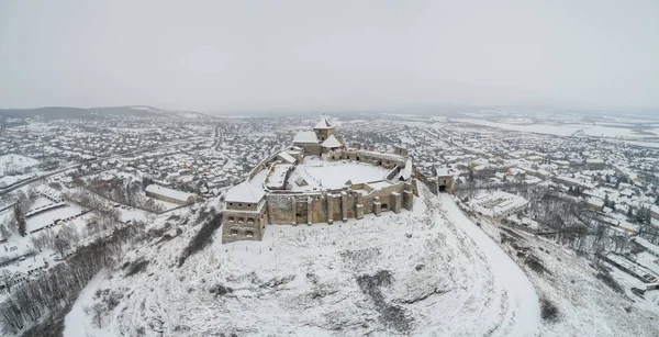 Hermosa Vista Panorámica Fortaleza Sumeg Hungría Invierno — Foto de Stock
