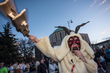 Mohacsi Busojaras karnaval bahar için 