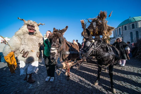 Mohacsi Busojaras karneval pro jaro — Stock fotografie