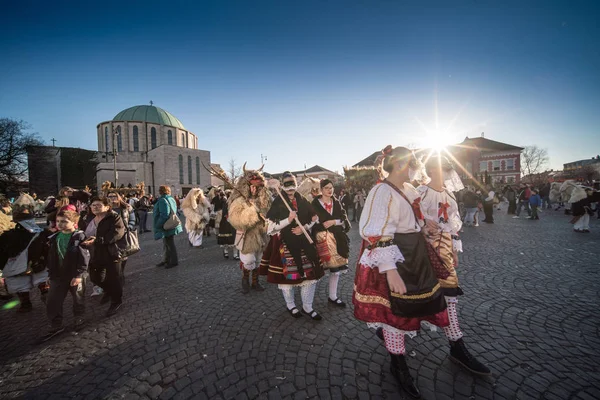 Mohacsi Busojaras karnawał na wiosnę — Zdjęcie stockowe