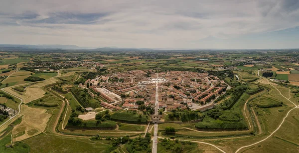 Panoramiczny widok z lotu ptaka z miasta Palma Nova — Zdjęcie stockowe