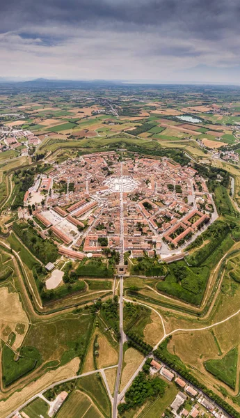 Panoramiczny widok z lotu ptaka z miasta Palma Nova — Zdjęcie stockowe