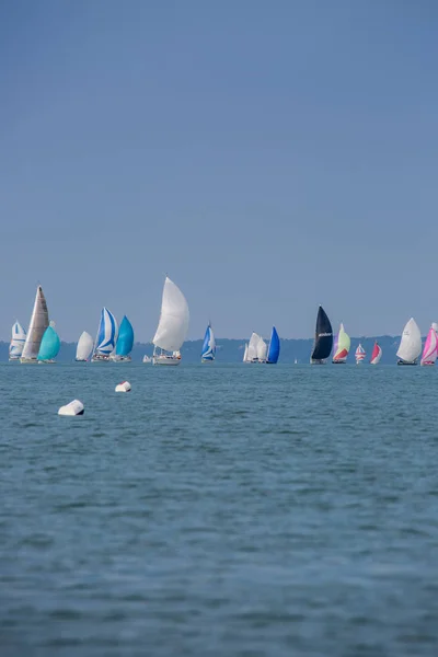 Barcos à vela competem no campeonato de Kekszalag 51.th — Fotografia de Stock