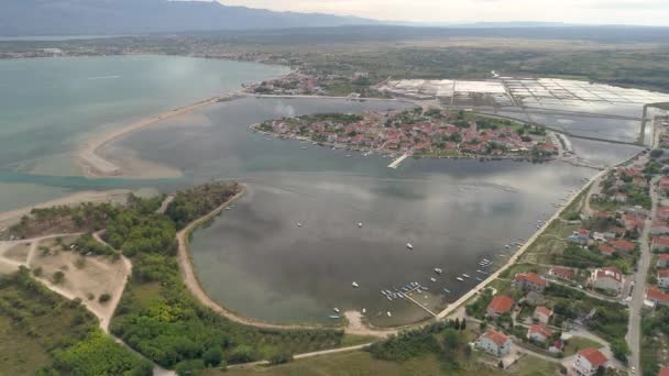 Croacia Vídeo Aéreo Nin Laguna — Vídeo de stock