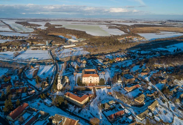 Aerial Photo Castle Ozora Called Ozorai Pipo Vara — Stock Photo, Image