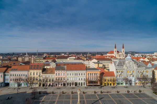 Légi Felvétel Szombathely Főtere Magyarország — Stock Fotó