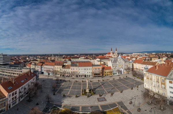 Luchtfoto Grote Markt Van Szombathely Hongarije — Stockfoto