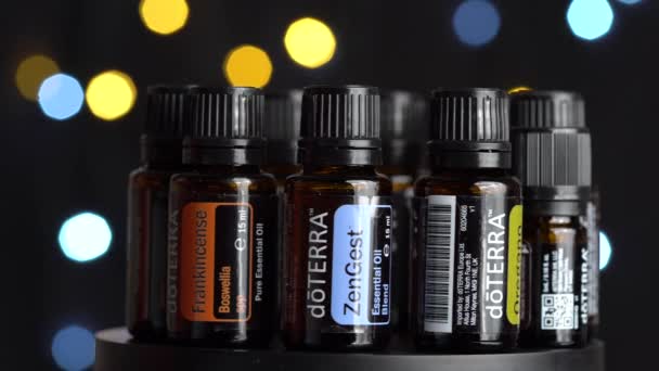 Pecs Hungray Juli 2020 Illustrativ Redaktionell Video Doterra Eteriska Oljor — Stockvideo