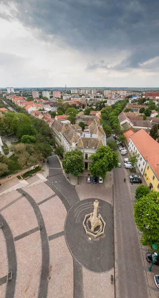 Widok Lotu Ptaka Szekszard Plac Bela — Zdjęcie stockowe