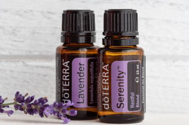 Pecs / Hungray - Aug 05 2020 - Günlük kullanım için Doterra Esnecessary Oils 'in resimsel editoryal görüntüsü