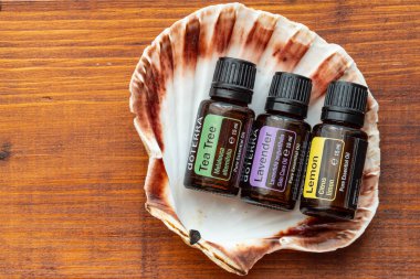 Pecs / Hungray - Aug 06 2020 - Günlük kullanım için Doterra Esnecessary Oils 'in resimsel editoryal görüntüsü