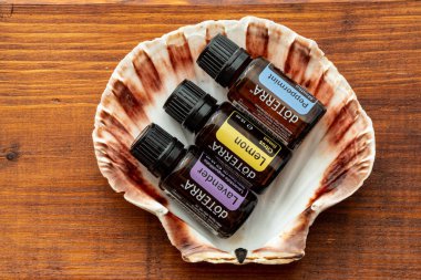 Pecs / Hungray - Aug 06 2020 - Günlük kullanım için Doterra Esnecessary Oils 'in resimsel editoryal görüntüsü