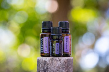 Pecs / Hungray - 21 Ağustos 2020 - Günlük kullanım için Doterra Esnecessary Oil 'in resimsel editoryal görüntüsü